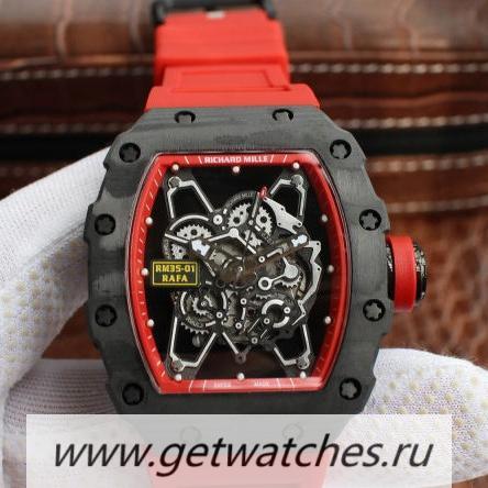 Fake Richard Mille RM035-01 Rafa Forged Carbon Red Dial M9015 Fake Richard Mille RM035-01 Rafa Forged Carbon Red Dial M9015