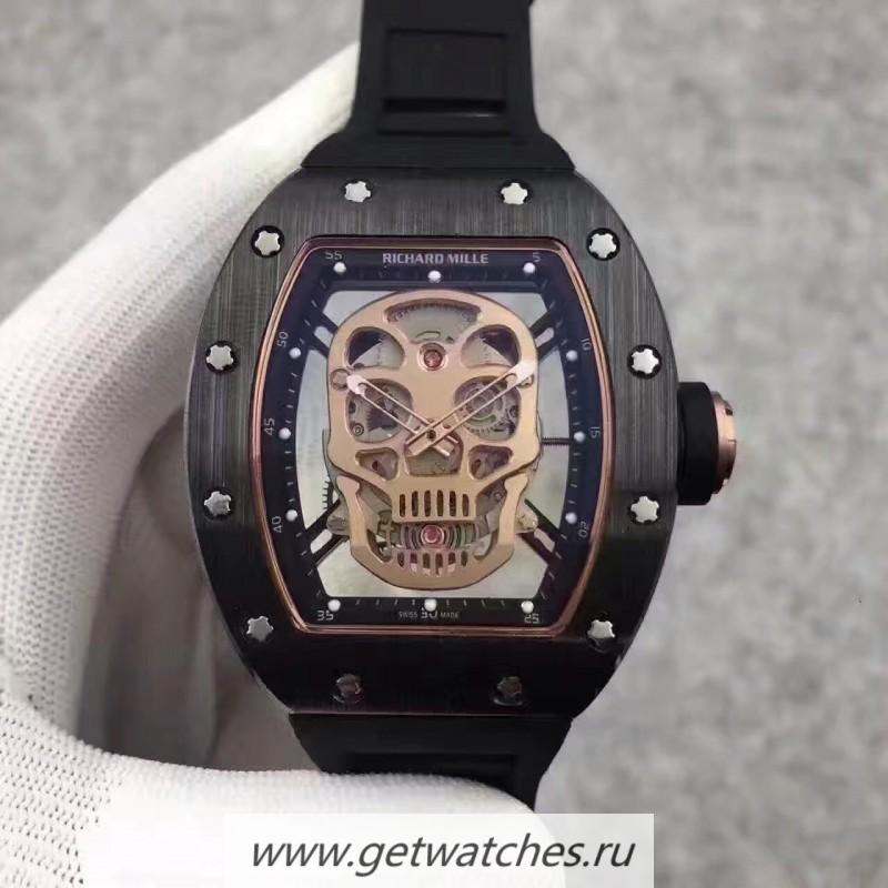 Perfect Replica Richard Mille RM052 KVF Black Ceramic Gold Skull Dial M6T51 Perfect Replica Richard Mille RM052 KVF Black Ceramic Gold Skull Dial M6T51