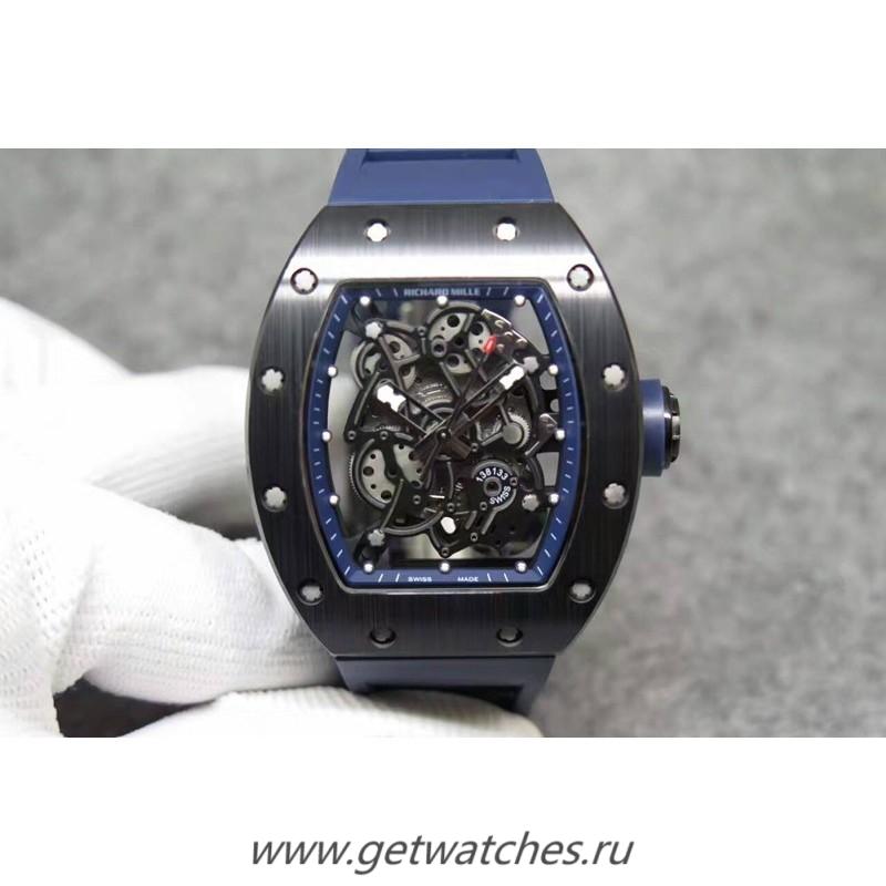 NEW Replica Richard Mille RM55 Black Ceramic Blue Skeleton Dial M8215 NEW Replica Richard Mille RM55 Black Ceramic Blue Skeleton Dial M8215