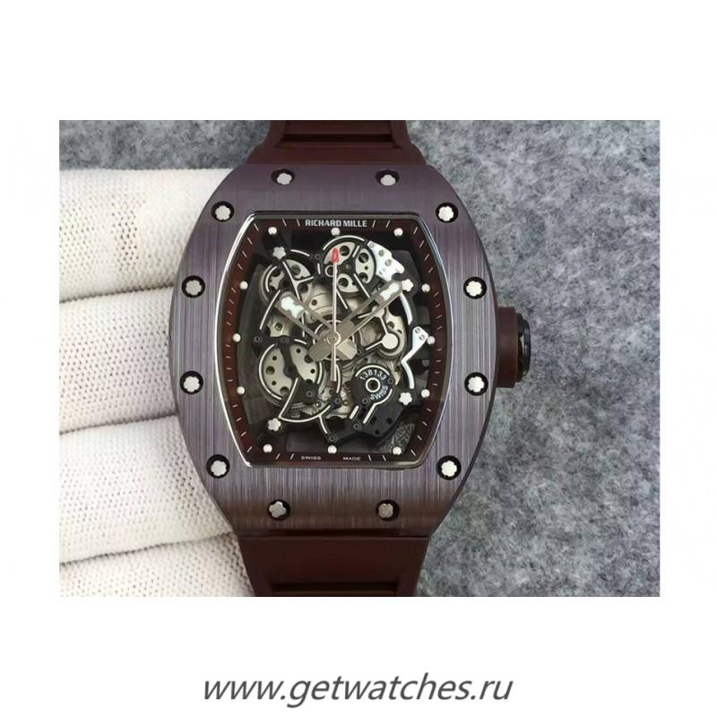 Replica Richard Mille RM55 Brown Ceramic Brown Skeleton Dial M8215 Replica Richard Mille RM55 Brown Ceramic Brown Skeleton Dial M8215