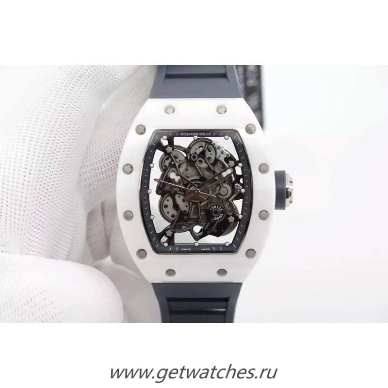 NEW Replica Richard Mille RM55 White Ceramic Gray Skeleton Dial M8215 NEW Replica Richard Mille RM55 White Ceramic Gray Skeleton Dial M8215