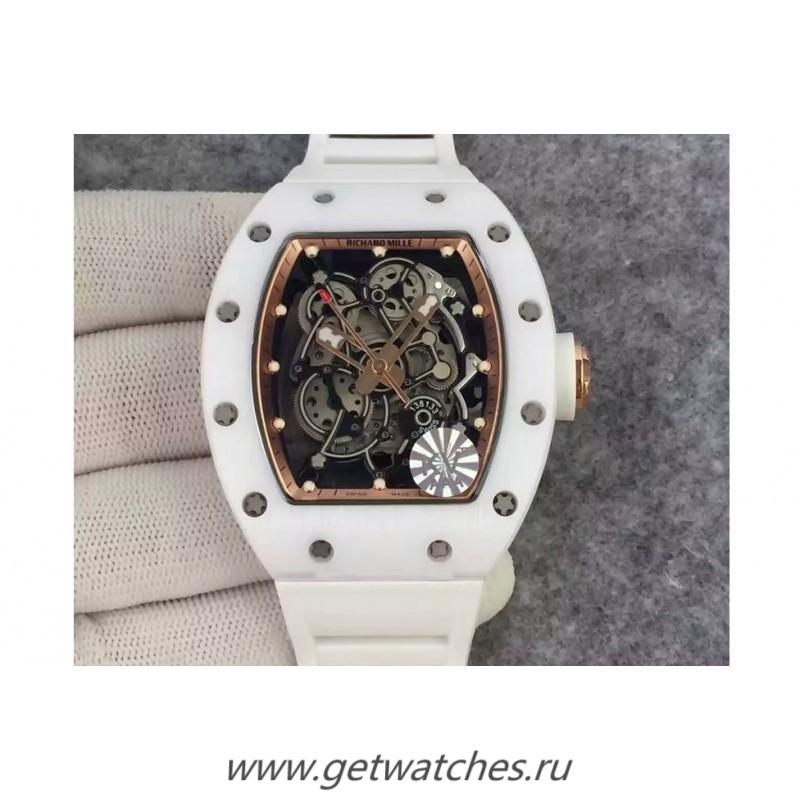 Shop Richard Mille RM55 White Ceramic Rose Gold Skeleton Dial M8215 Shop Richard Mille RM55 White Ceramic Rose Gold Skeleton Dial M8215
