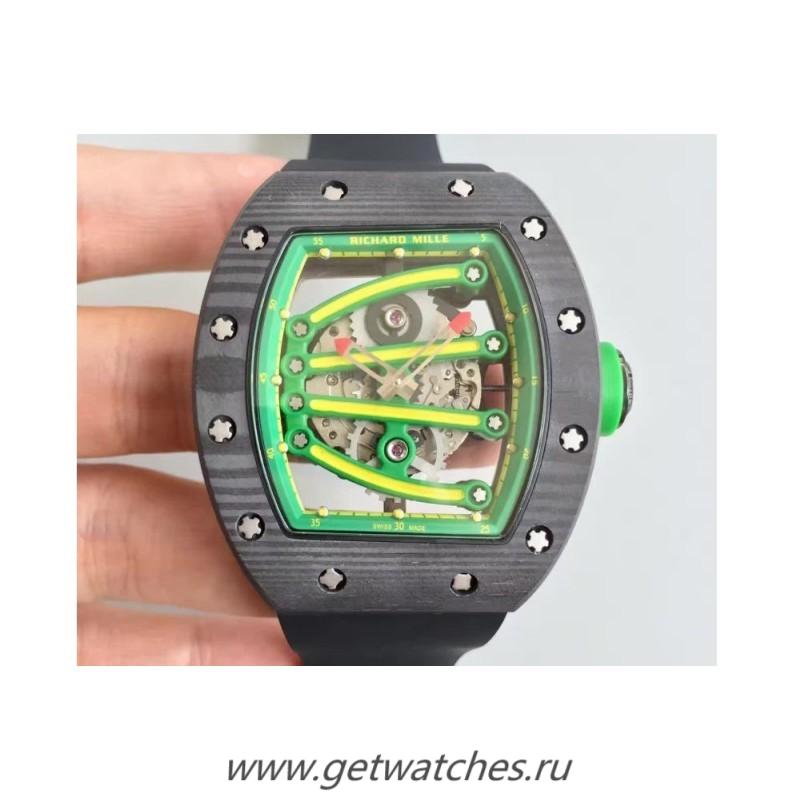 Perfect Replica Richard Mille RM59-01A Forged Carbon Green Skeleton Dial M6T51 Perfect Replica Richard Mille RM59-01A Forged Carbon Green Skeleton Dial M6T51