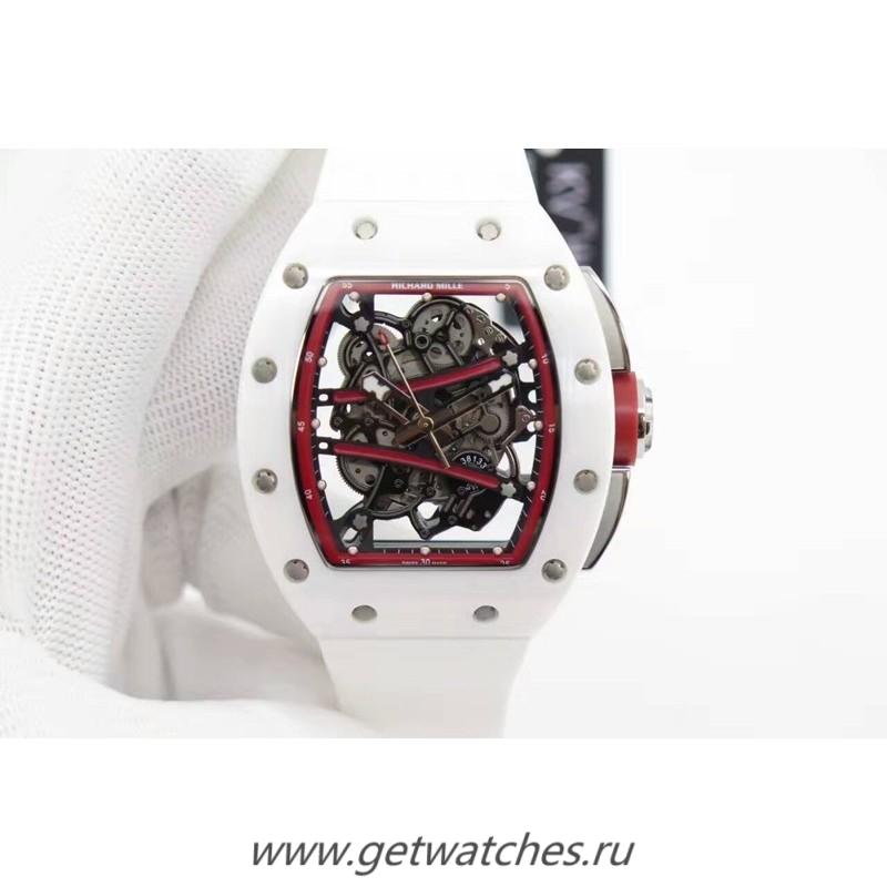 Fake Richard Mille RM59-01M White Ceramic Red Skeleton Dial M8215 Fake Richard Mille RM59-01M White Ceramic Red Skeleton Dial M8215