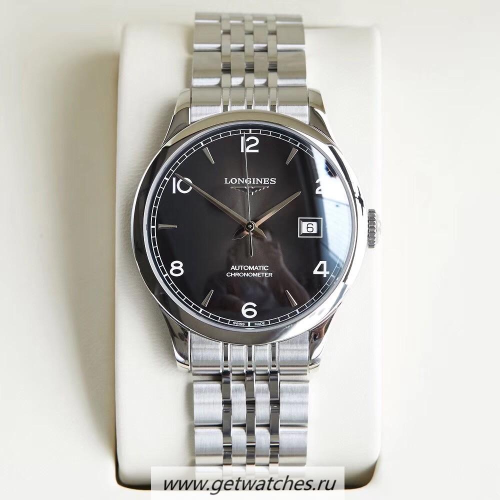 Copy Longines Record L2.820.4.56.6 AF SS Black Dial L888.4 Copy Longines Record L2.820.4.56.6 AF SS Black Dial L888.4