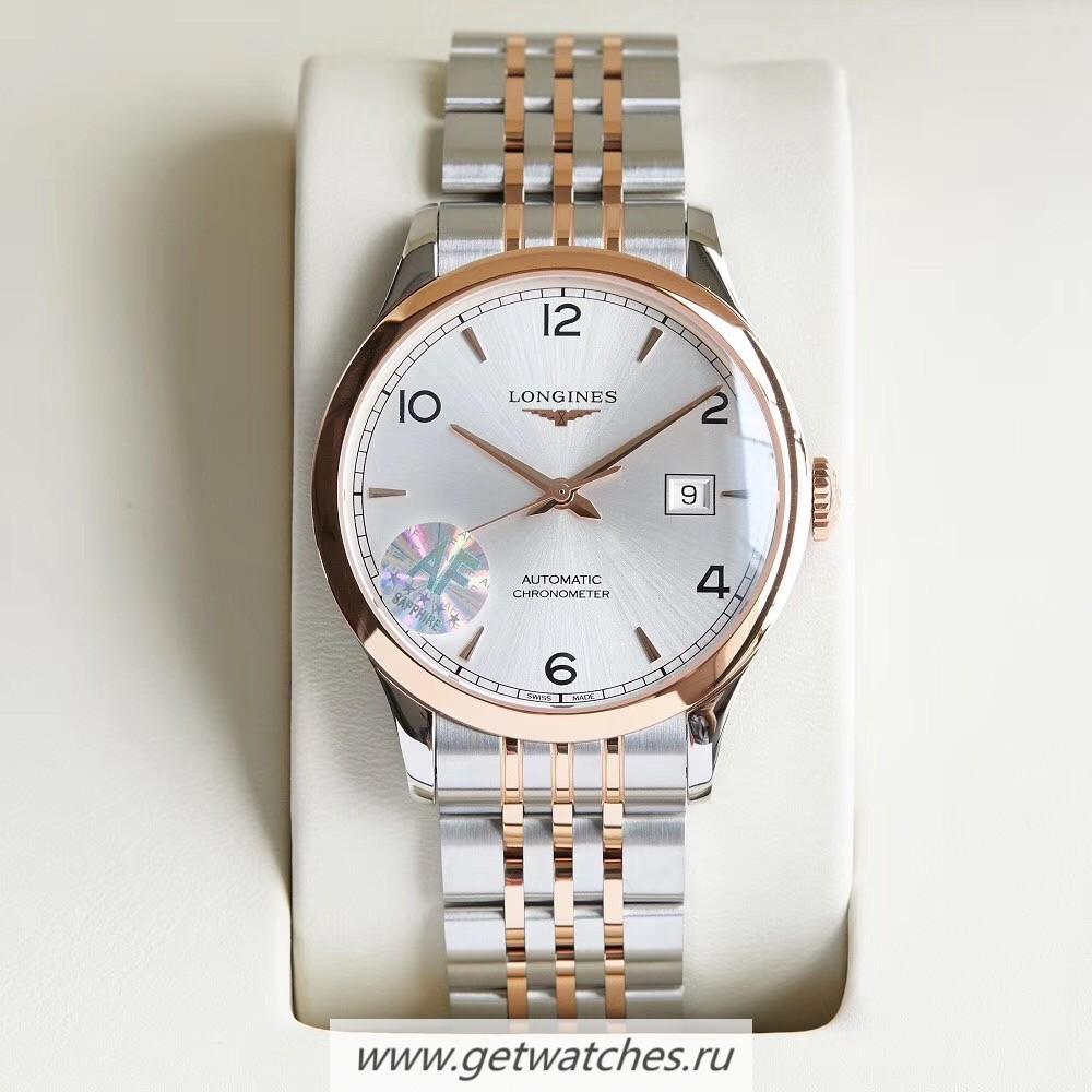 Best Price Longines Record L2.821.4.76.6 AF SS & Rose Gold Silver Dial L888.4 Best Price Longines Record L2.821.4.76.6 AF SS & Rose Gold Silver Dial L888.4