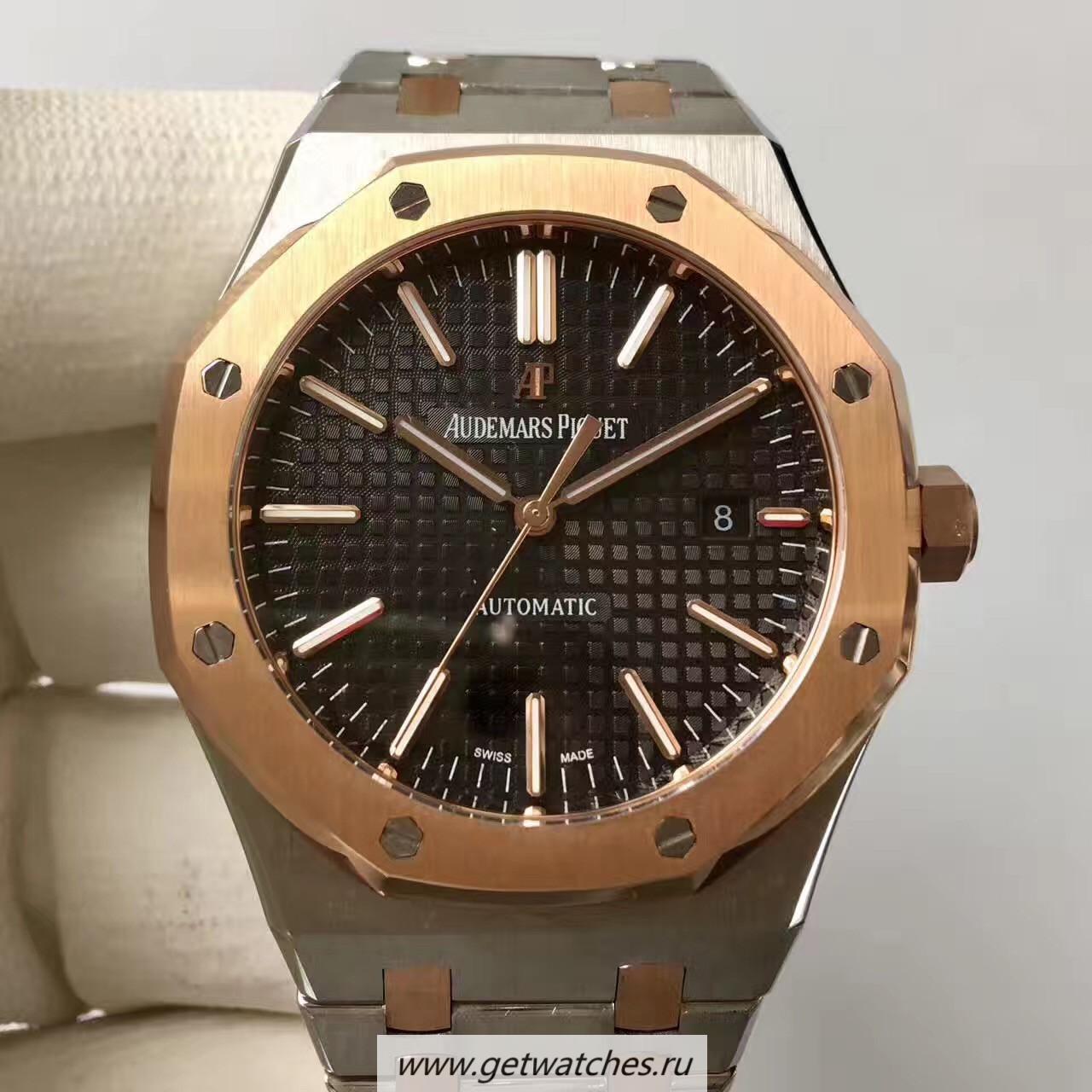 Fake Audemars P1g*et Royal Oak 15400 JF SS & Rose Gold Black Dial 3120 Fake Audemars P1g*et Royal Oak 15400 JF SS & Rose Gold Black Dial 3120