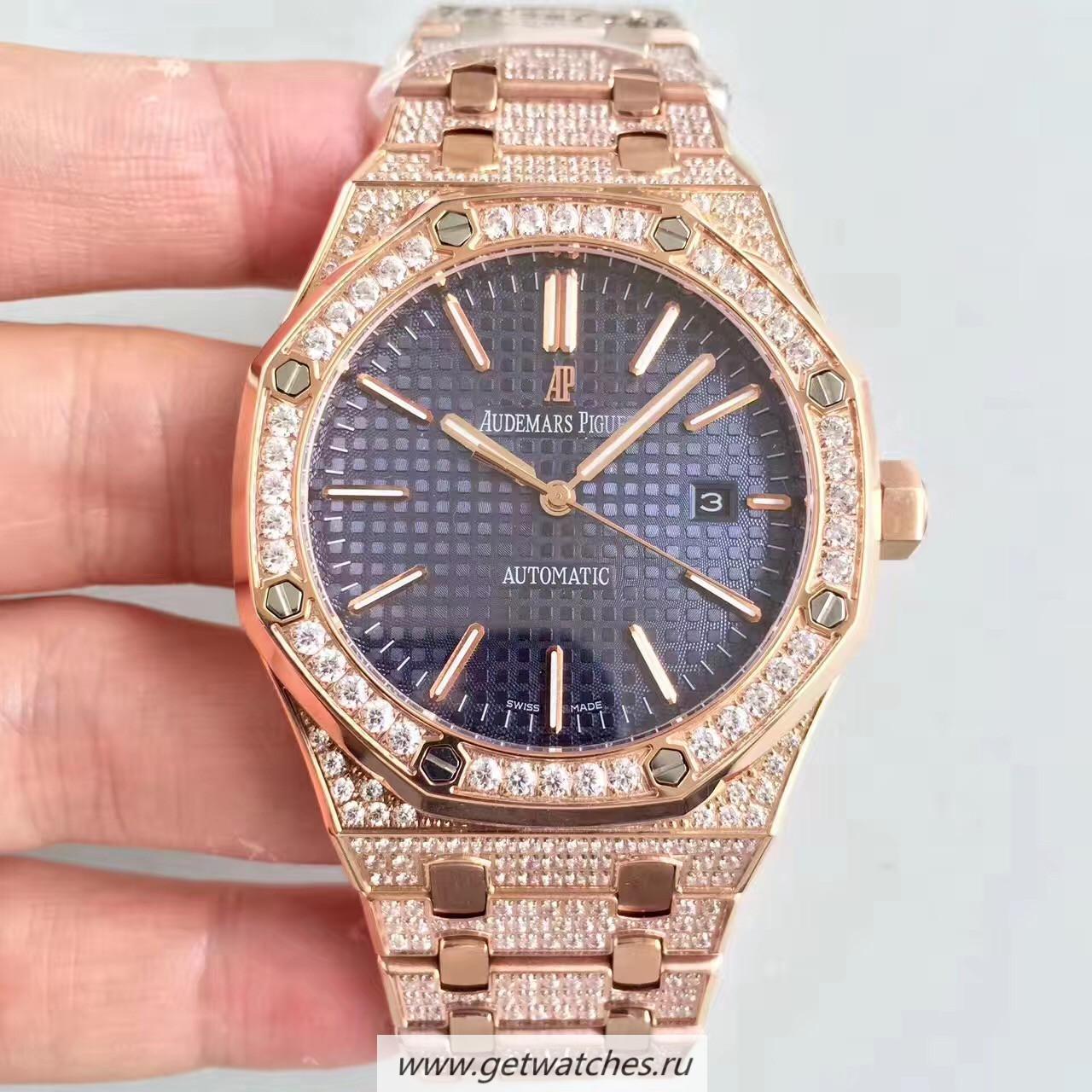 NEW Replica Audemars P1g*et Royal Oak 15400 Noob Factory Rose Gold & D1am0nd Blue Dial 3120 NEW Replica Audemars P1g*et Royal Oak 15400 Noob Factory Rose Gold & D1am0nd Blue Dial 3120