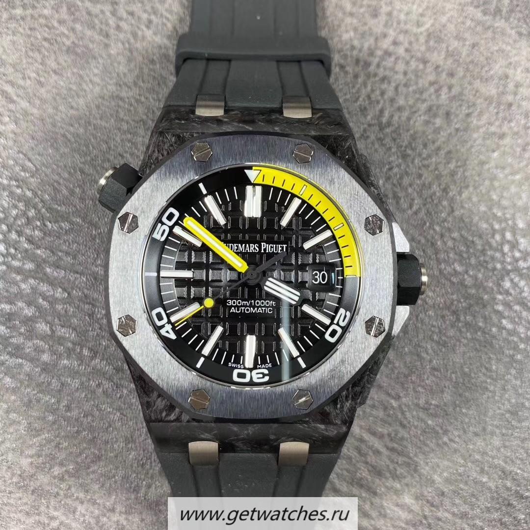Fake Audemars P1g*et Royal Oak Offshore Diver 15706 XF Forged Carbon Black Dial 3120 Fake Audemars P1g*et Royal Oak Offshore Diver 15706 XF Forged Carbon Black Dial 3120