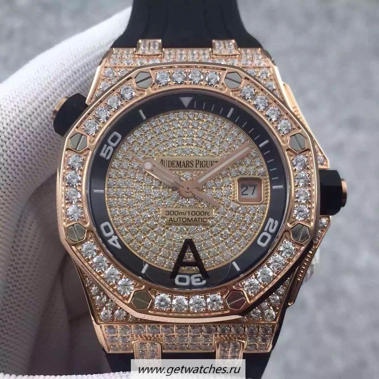 NEW Replica Audemars P1g*et Royal Oak Offshore Diver 15709 Rose Gold & D1am0nds Rose Gold & D1am0nds Dial 3120 NEW Replica Audemars P1g*et Royal Oak Offshore Diver 15709 Rose Gold & D1am0nds Rose Gold & D1am0nds Dial 3120