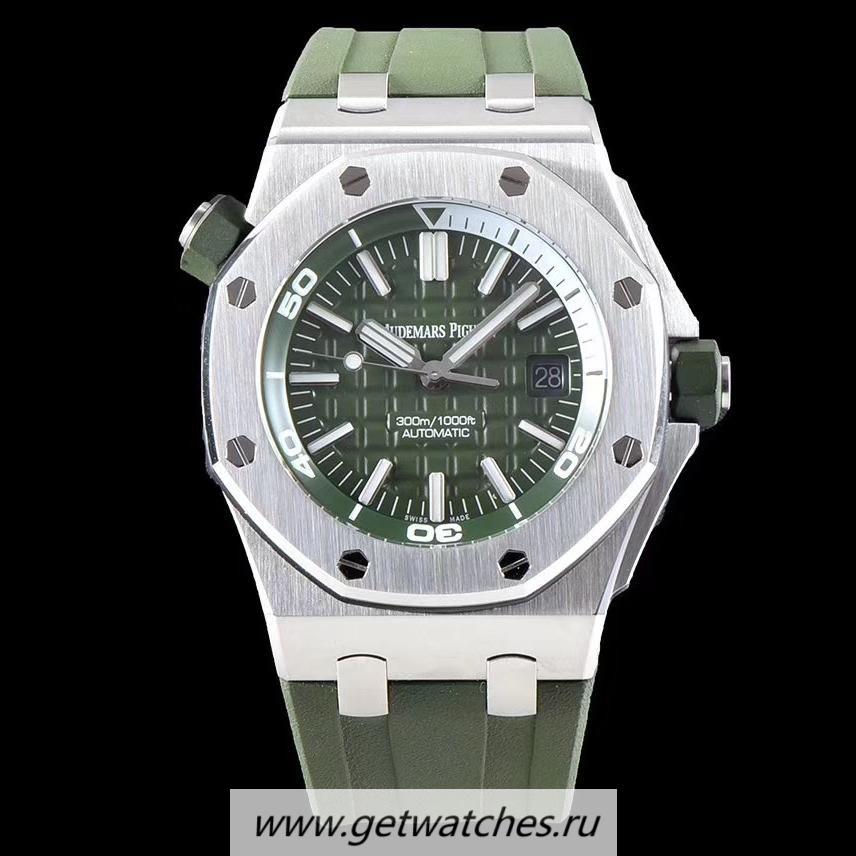 High Quality Audemars P1g*et Royal Oak Offshore Diver 15710 JF SS Green Dial 3120 High Quality Audemars P1g*et Royal Oak Offshore Diver 15710 JF SS Green Dial 3120