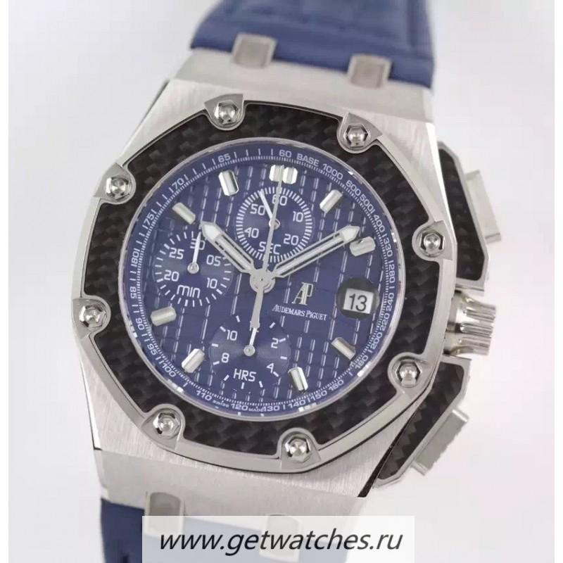 Fake Audemars P1g*et Royal Oak Offshore Juan Pablo Montoya 26030PO.00.D021IN.01 JF V2 SS Blue Dial 2840 Fake Audemars P1g*et Royal Oak Offshore Juan Pablo Montoya 26030PO.00.D021IN.01 JF V2 SS Blue Dial 2840