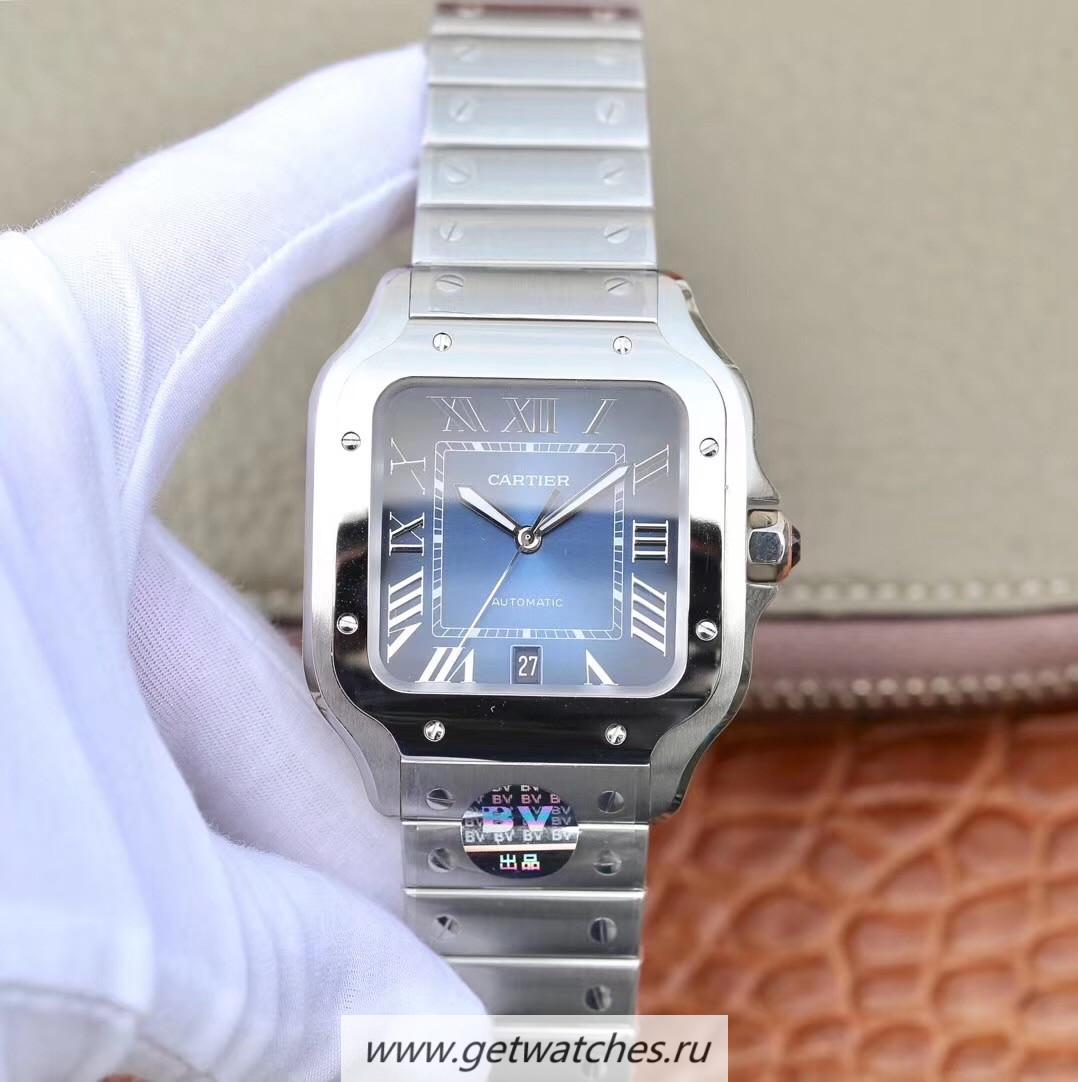 Shop Ca*t1er Santos Large Automatic WSSA0009 BVF SS Blue Dial M9015 Shop Ca*t1er Santos Large Automatic WSSA0009 BVF SS Blue Dial M9015