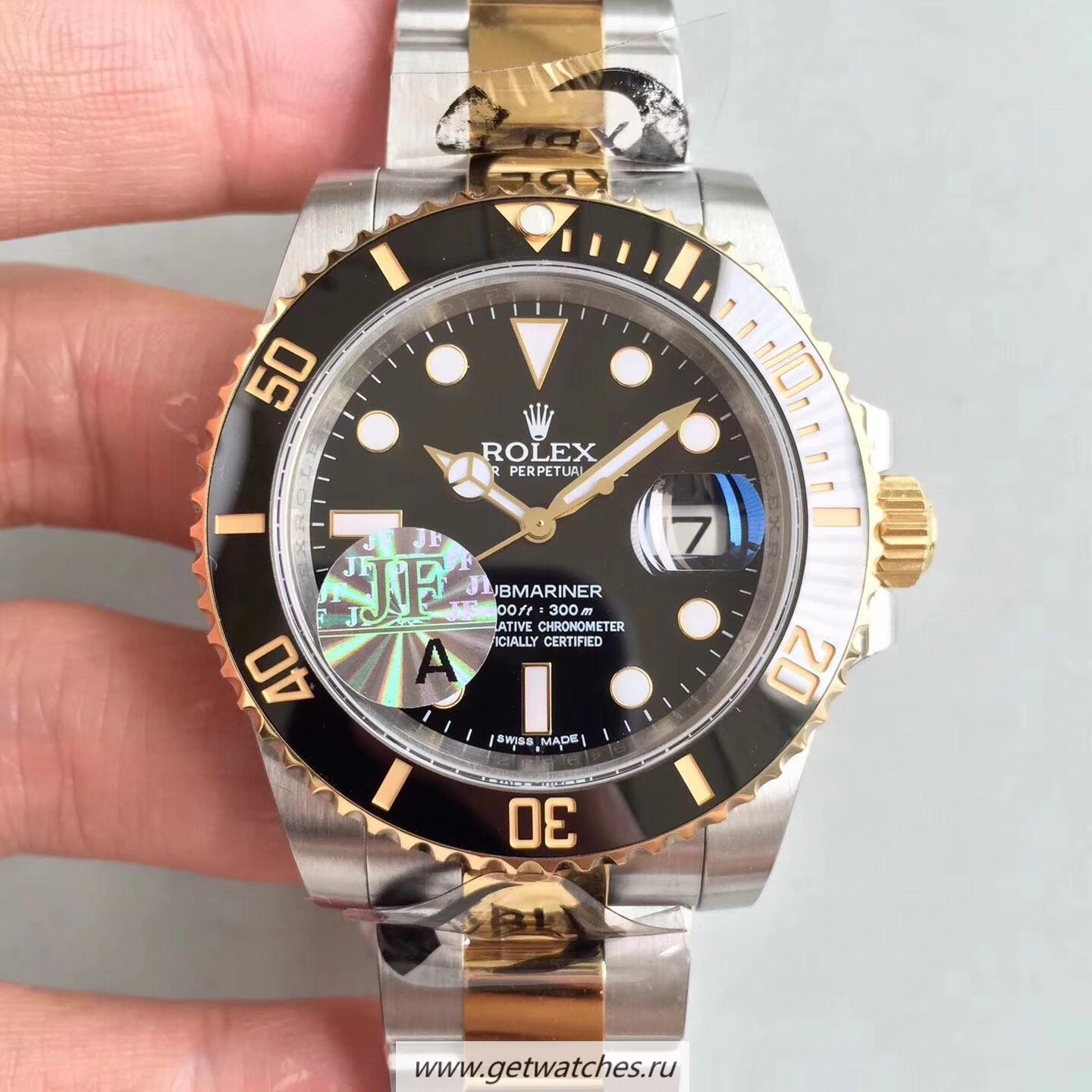 High Quality R01ex Submariner Date 116613 LN JF Yellow Gold & SS Black Dial 3135 High Quality R01ex Submariner Date 116613 LN JF Yellow Gold & SS Black Dial 3135