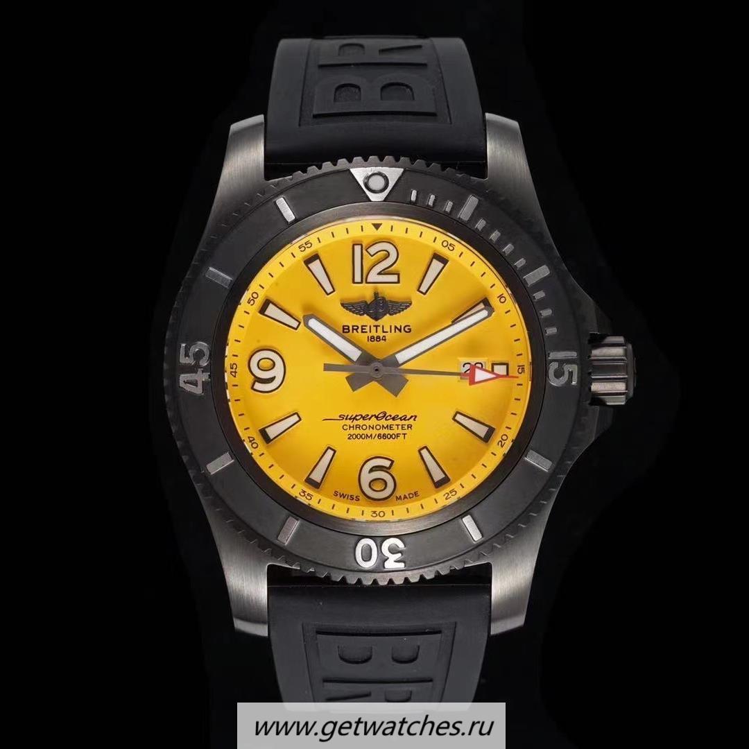 Replica Breitling S*perocean Automatic 46 TF DLC Yellow Dial 2824 Replica Breitling S*perocean Automatic 46 TF DLC Yellow Dial 2824