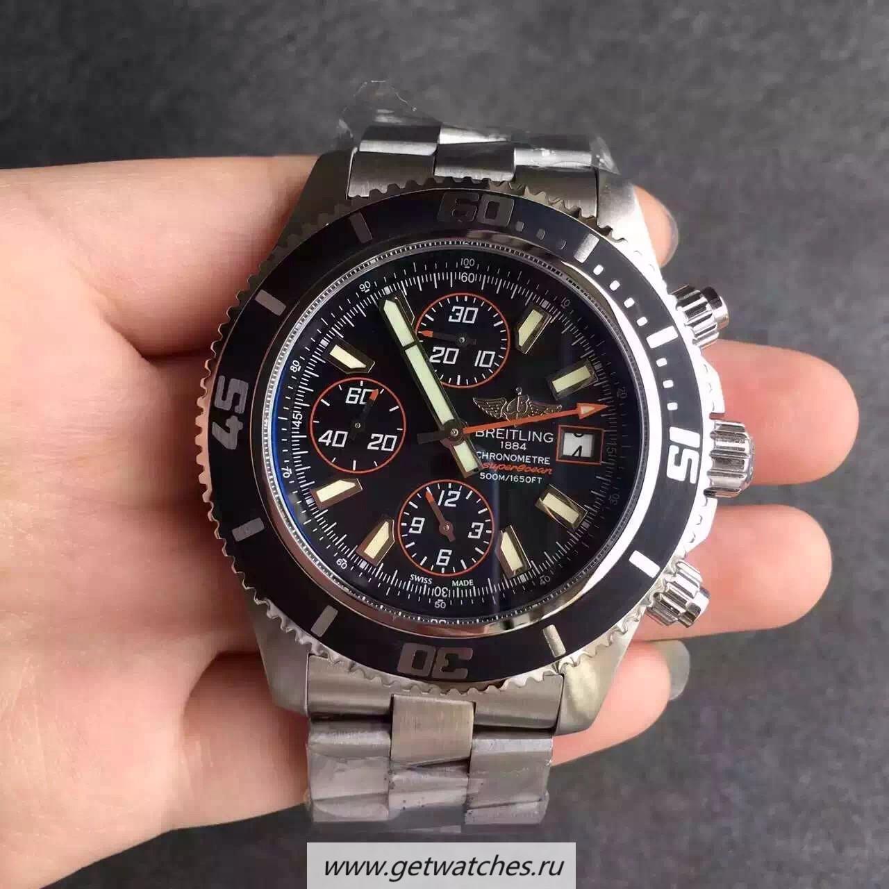 Perfect Replica Breitling S*perocean Chrono A1334102/BA85/134A Noob Factory SS Black & Orange Dial 7750 Perfect Replica Breitling S*perocean Chrono A1334102/BA85/134A Noob Factory SS Black & Orange Dial 7750