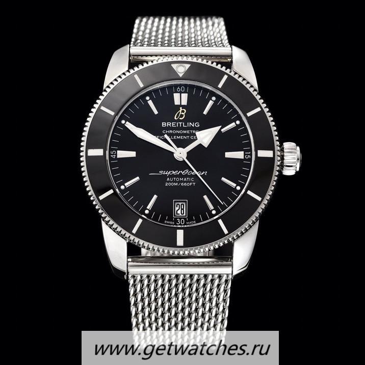 Copy Breitling S*perocean Heritage II 42mm GF SS Black Dial 2824 V2 Copy Breitling S*perocean Heritage II 42mm GF SS Black Dial 2824 V2