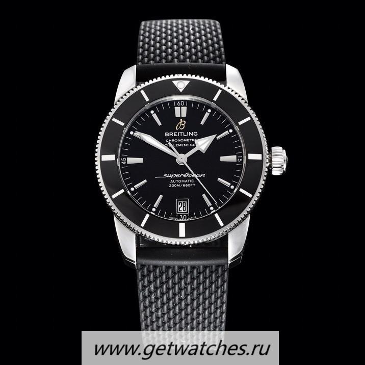 Copy Breitling S*perocean Heritage II 42mm GF SS Black Dial Black Rubber Strap 2824 V2 Copy Breitling S*perocean Heritage II 42mm GF SS Black Dial Black Rubber Strap 2824 V2
