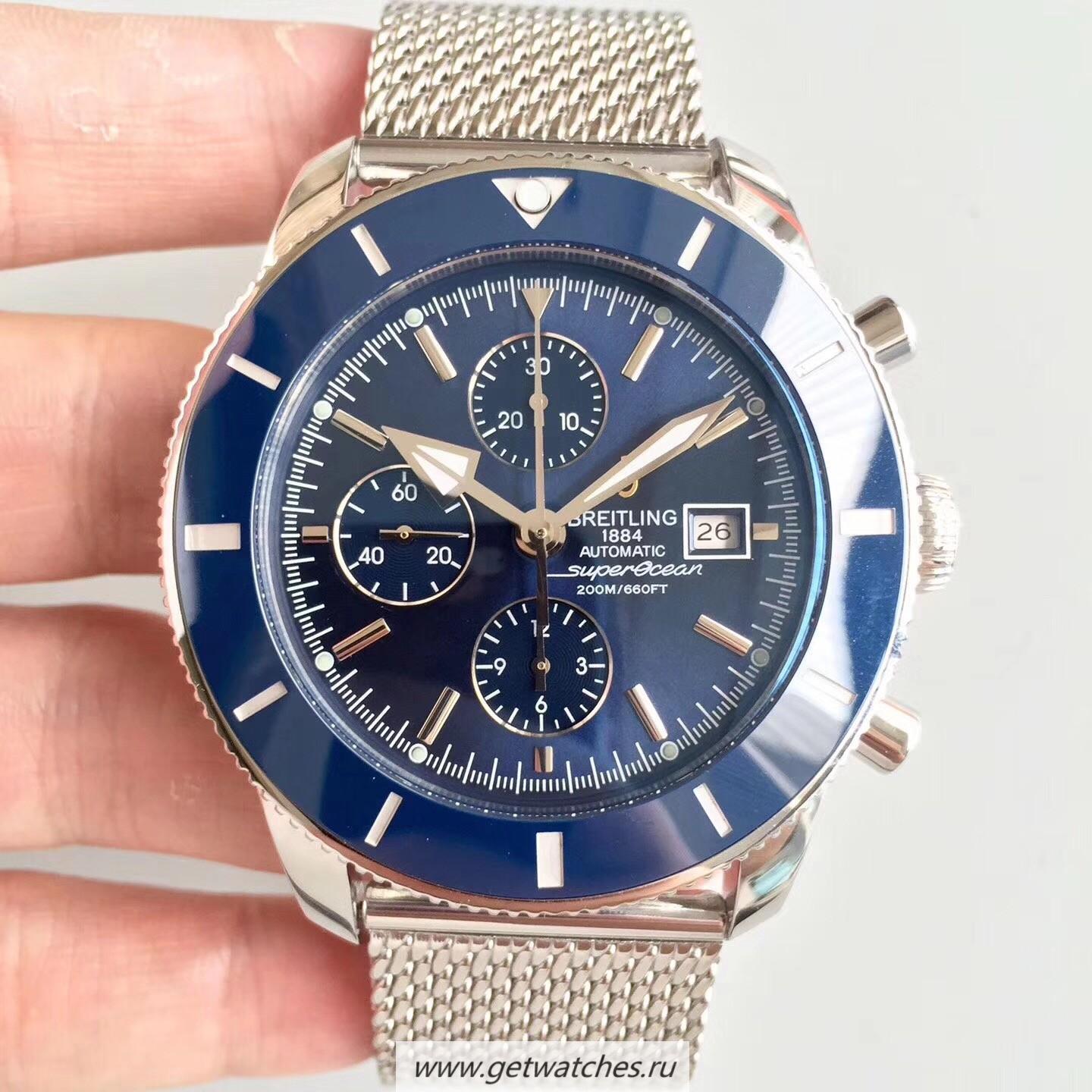 High Quality Breitling S*perocean Heritage II Chrono 46 A1332024/C817/152A Noob Factory SS Blue Dial 7750 High Quality Breitling S*perocean Heritage II Chrono 46 A1332024/C817/152A Noob Factory SS Blue Dial 7750