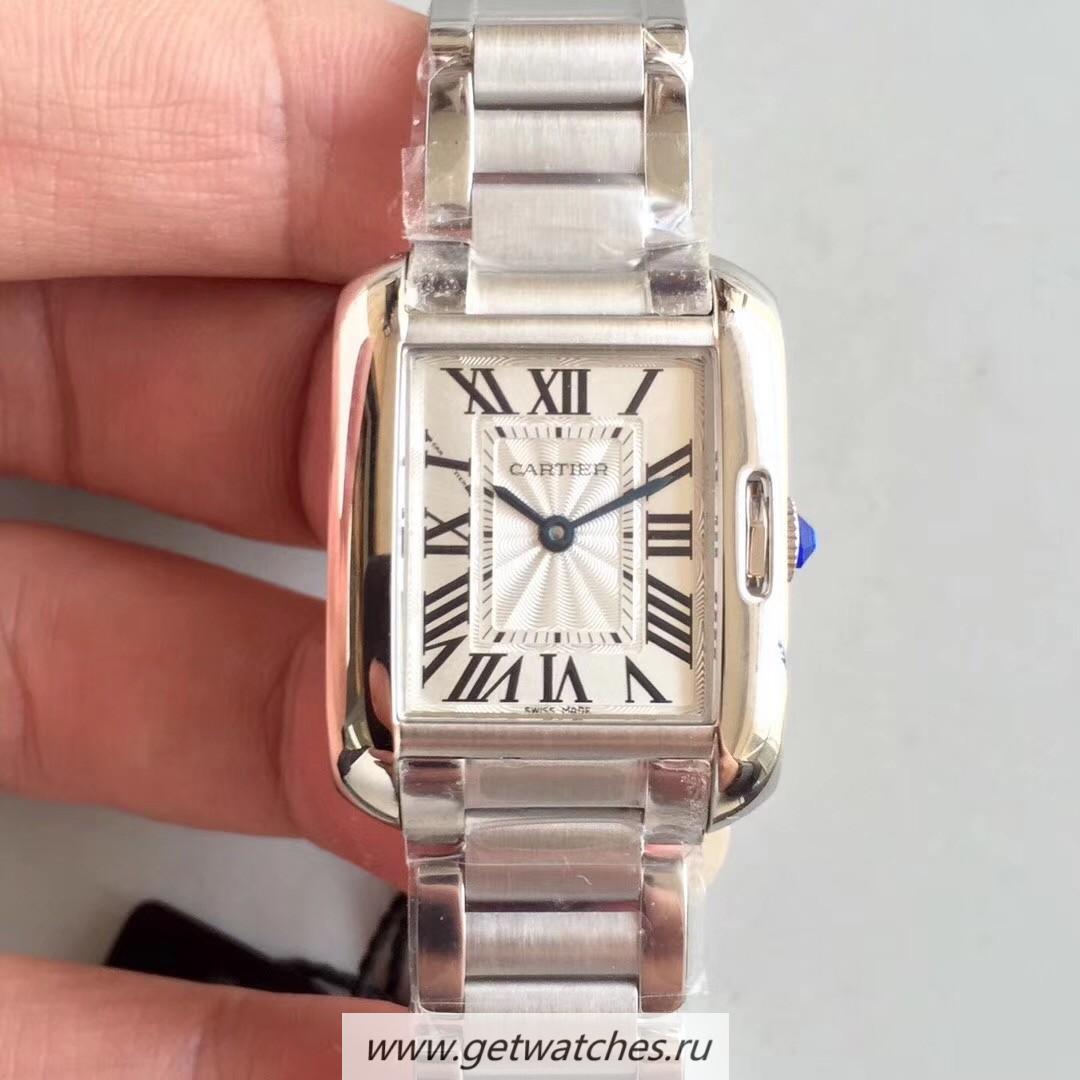 Fake Ca*t1er Tank Anglaise Ladies W5310022 GSF SS Silver Dial Quartz Fake Ca*t1er Tank Anglaise Ladies W5310022 GSF SS Silver Dial Quartz