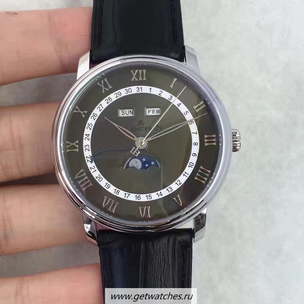 Copy Blancpain Villeret 6654A-1127-55B BF SS Black Dial 6654 Copy Blancpain Villeret 6654A-1127-55B BF SS Black Dial 6654